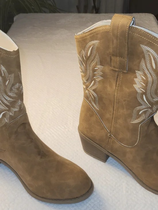 Unbranded Women's Suede Cowboy Boots Size 11 - Picture 5 of 11